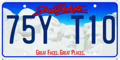 SD license plate 75YT10
