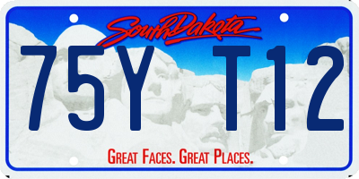 SD license plate 75YT12