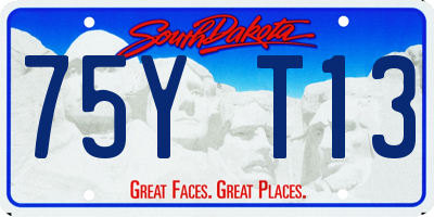 SD license plate 75YT13