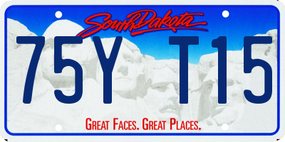 SD license plate 75YT15