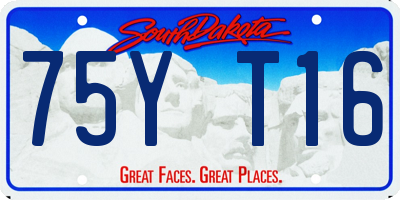 SD license plate 75YT16