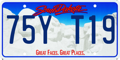 SD license plate 75YT19