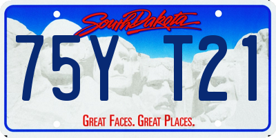 SD license plate 75YT21