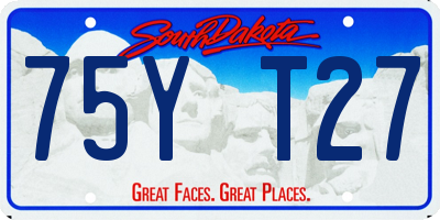 SD license plate 75YT27