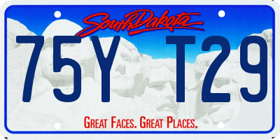 SD license plate 75YT29