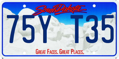 SD license plate 75YT35