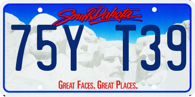 SD license plate 75YT39