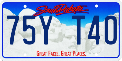 SD license plate 75YT40