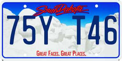 SD license plate 75YT46