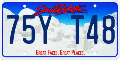 SD license plate 75YT48
