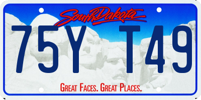 SD license plate 75YT49