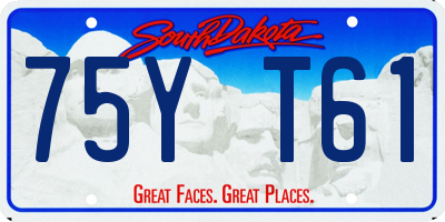 SD license plate 75YT61