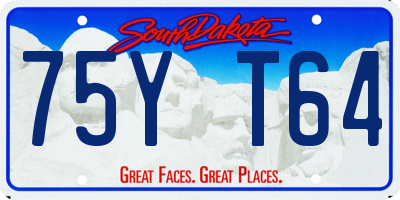 SD license plate 75YT64