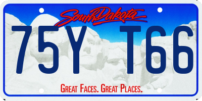 SD license plate 75YT66
