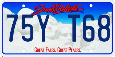 SD license plate 75YT68