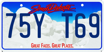 SD license plate 75YT69