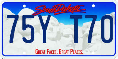 SD license plate 75YT70