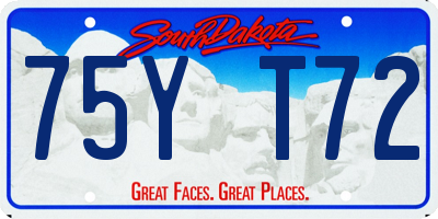 SD license plate 75YT72