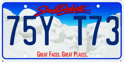 SD license plate 75YT73
