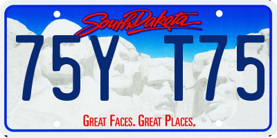 SD license plate 75YT75