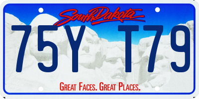 SD license plate 75YT79