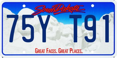 SD license plate 75YT91