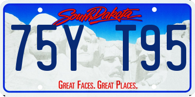 SD license plate 75YT95