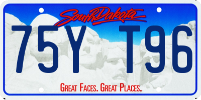 SD license plate 75YT96