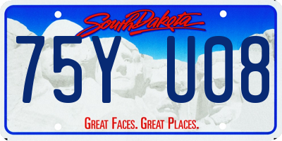 SD license plate 75YU08