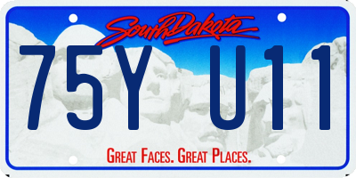 SD license plate 75YU11