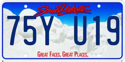 SD license plate 75YU19
