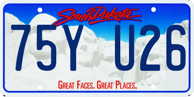 SD license plate 75YU26