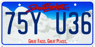 SD license plate 75YU36