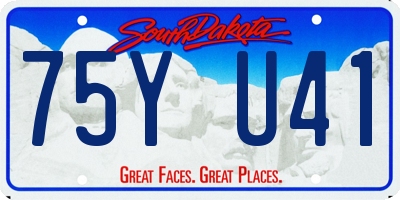 SD license plate 75YU41