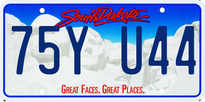 SD license plate 75YU44