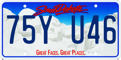 SD license plate 75YU46