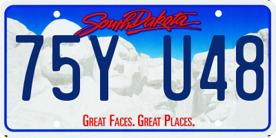SD license plate 75YU48