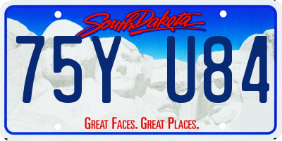 SD license plate 75YU84