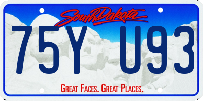SD license plate 75YU93
