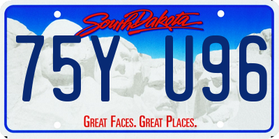 SD license plate 75YU96