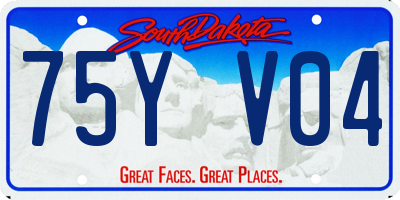 SD license plate 75YV04