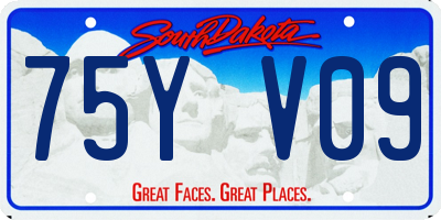 SD license plate 75YV09
