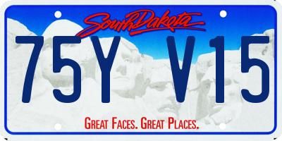 SD license plate 75YV15