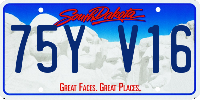 SD license plate 75YV16