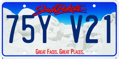 SD license plate 75YV21