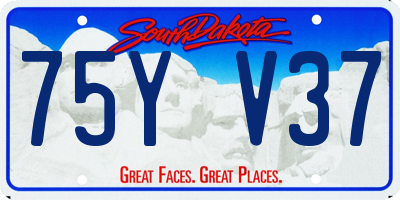 SD license plate 75YV37