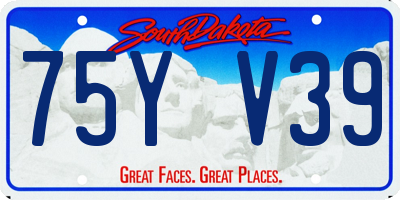 SD license plate 75YV39