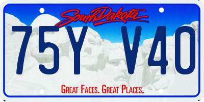 SD license plate 75YV40