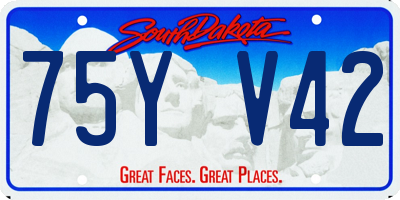 SD license plate 75YV42