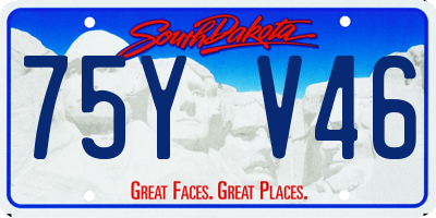 SD license plate 75YV46